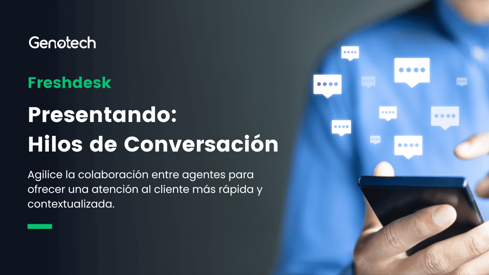 Colaboración entre agentes usando 'Hilos de conversación' en Freshdesk