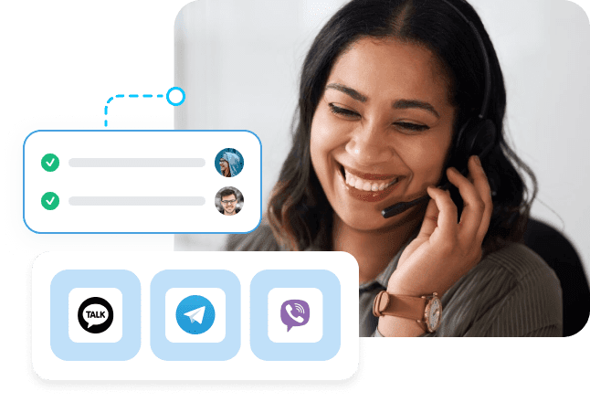 Interactúe con los clientes a través de Telegram, Viber y Kakaotalk