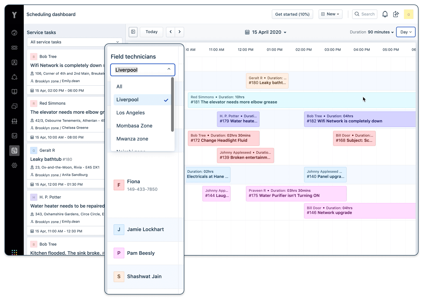 Módulo de Servicios de Campo | Freshdesk Omnichannel