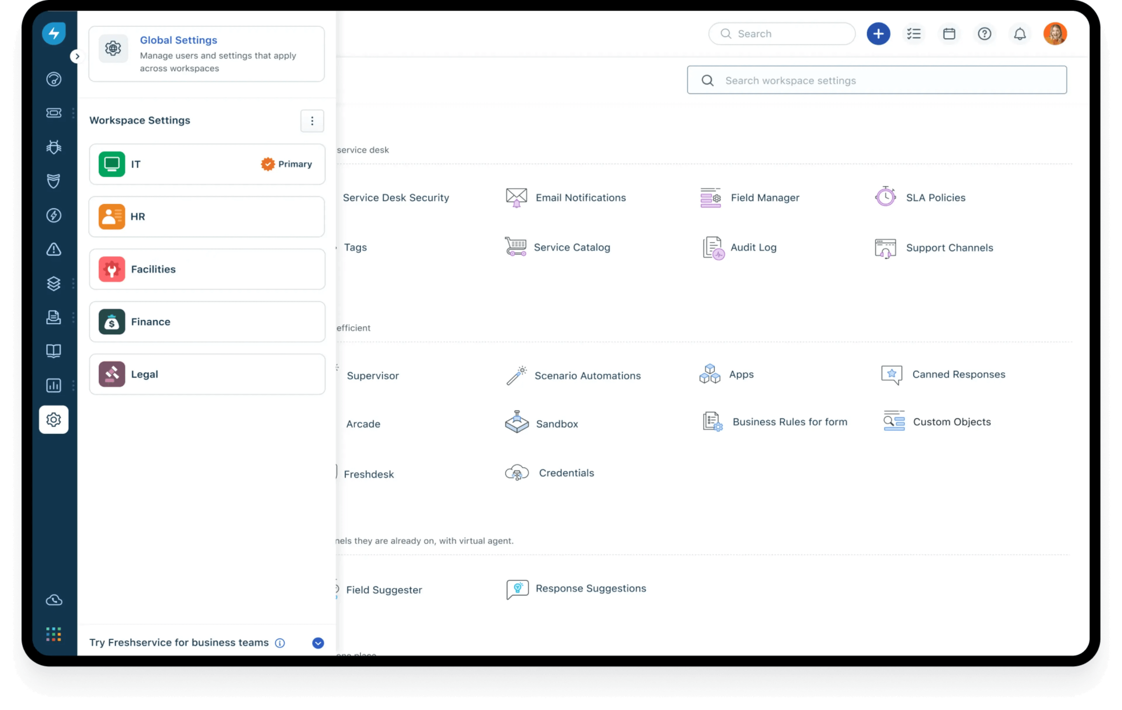 Un solo Service Desk para múltiples departamentos