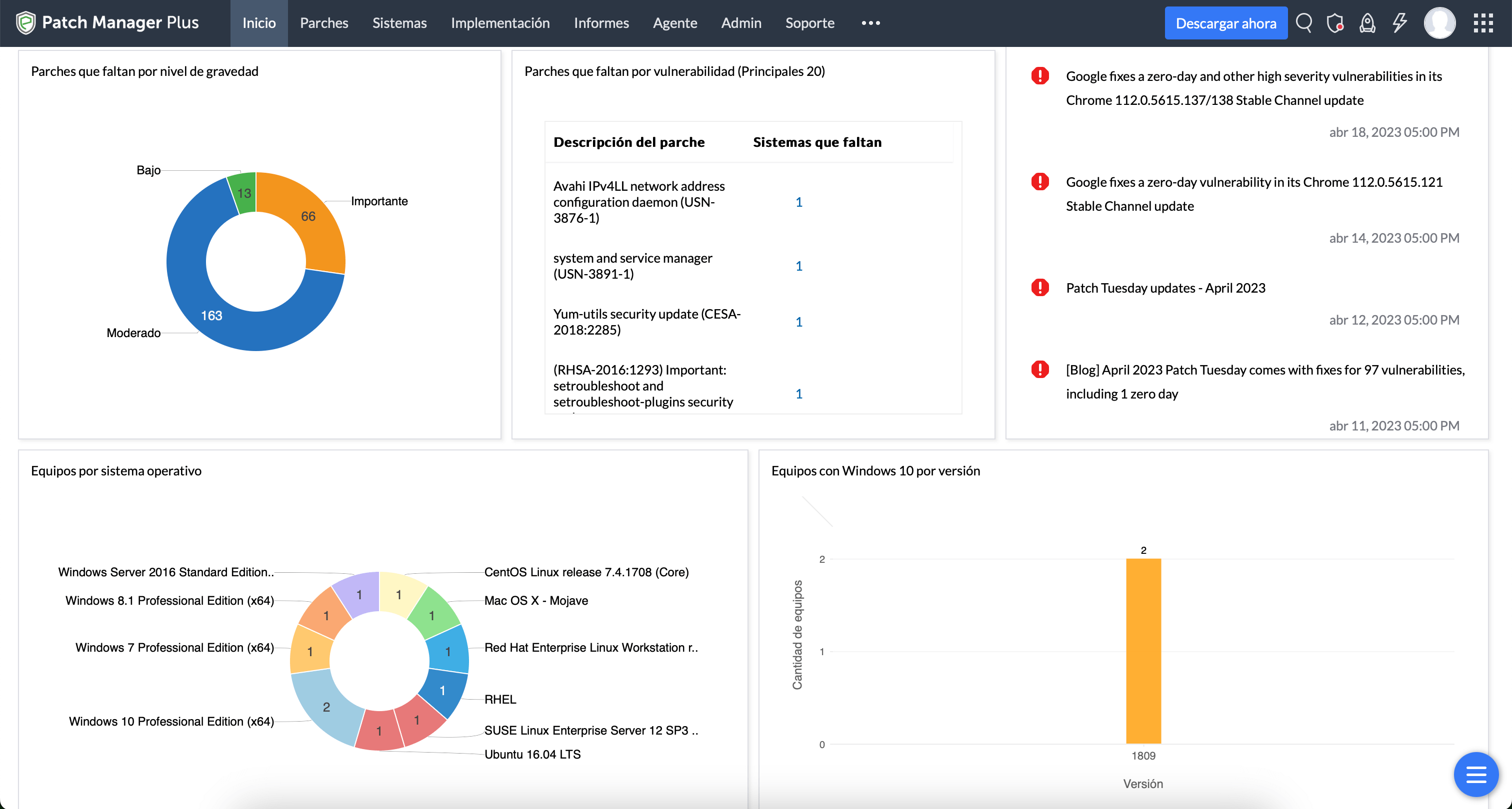 ManageEngine Patch Manager Plus Console